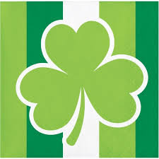 48ct St. Patrick's Day Shamrock Beverage Napkins Green : Target