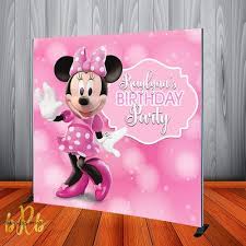 minnie mouse 1st birthday backdrop