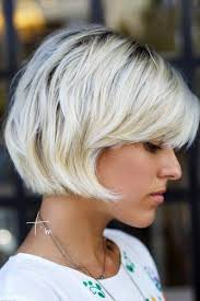Bob hairstyle with a bang. 27 Layered Bob Hairstyles For Extra Volume And Dimension