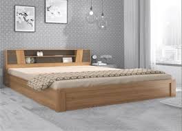 particle board brown king size bed for