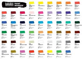 Liquitex Paint Markers Color Chart Available In Fine Wide