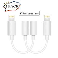 2 Pack Earphones 3 5mm Adapter Lighting To Aux Earbuds Jack Adapter Cable Headphones Headsets Converter Accessories Support Ios 12 Compatible With Iphone Xs Max Xr X 8 8 Plus 7 7 Plus Ipad Ipod Adapters
