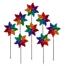 rainbow sparkle 8 pinwheel spinner 8