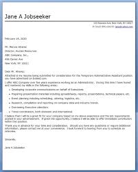 Cover Letter For Resume Administrative Assistant