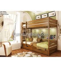 2 y wooden bunk bed without