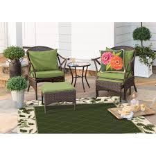 wicker patio furniture set with
