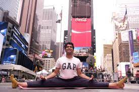 downward dog in the middle of times square