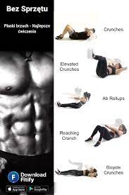 Bez Sprzętu Płaski brzuch - Najlepsze ćwiczenia Ćwiczenie mięśni brzucha,  które zapewni Ci użebrowany sześciopak w … | Workout apps, Ultimate  workout, Fitness tools