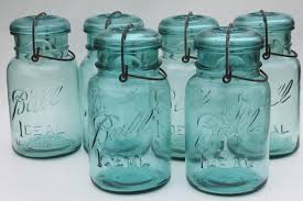 Antique Vintage Glass Canning Jars W