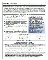 Ceo Real Estate Resume Sample Page 1 Resume Writing