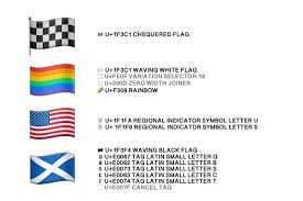 The bisexual, lesbian, pansexual and asexual flags were also left out. Emoji Flags Explained