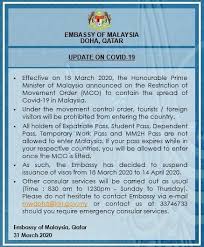 The australian government has capped international arrivals to protect the health of the australian community. Education Malaysia Fair In Qatar Kindly Take Note Of The Latest Notice From The Embassy Of Malaysia In Qatar Dated 31 March 2020 With Regards To The Latest Travel Restrictions