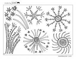 4th of july fireworks coloring sheet