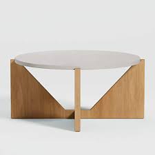 Miro Concrete Coffee Table With Natural