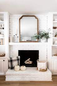 transitional fireplace decor fall to