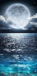 Moon Sea Ocean Reflection Hd Phone