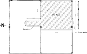 basement level layout dimensions in mm