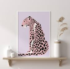 Buy Colourful Leopard Art Print Boho