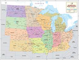 the midwest region map map of