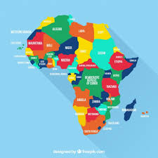 Map of africa with countries and capitals. Free Vector Map Of Africa Continent With Different Colors