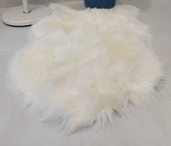 off white faux sheep fur rug furniture