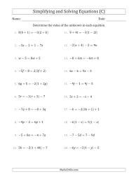 algebra worksheets