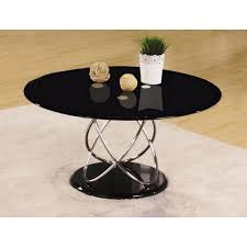 Eclipse Black Glass Lamp Table With