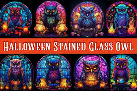 Stained Glass Owl Afbeelding