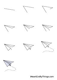 paper airplane drawing how to draw a