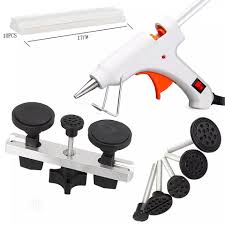 It includes a nose piece with a screw, holder and sheet metal screw, hook and chain, straight driver, claw, door edge tool, and short hook. Pops A Dent Car Dent Puller Repair Kit In Lagos State Vehicle Parts Accessories Sunkanmi Ade Jiji Ng