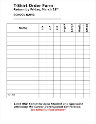 006 Sales Order Form Template Excel Download Blank T Shirt