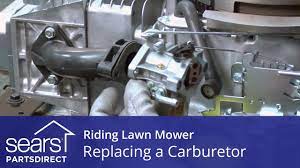 How to Replace a Carburetor on a Riding Lawn Mower - YouTube