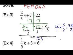 Solving Two Step Equations With
