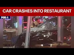 minivan crashes into restaurant near