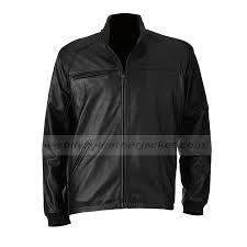 Mens Big And Tall Excelled Black Leather Moto Jacket