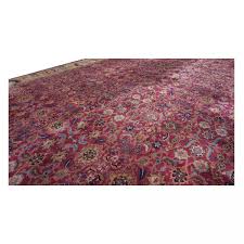antique laristan wool handmade rug 26x42