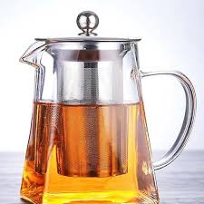 Borosilicate Square Glass Teapot With
