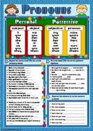 English Exercises Possessive Pronouns And Possessive Adjectives