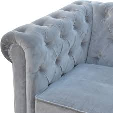 grey velvet chesterfield sofa grey