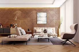 modern interior scene clic clac sofa 3d