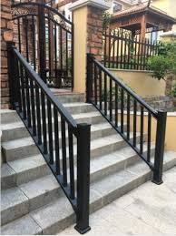 Square, turned or aluminum baluster; Premium 36 X 6 Black Vinyl Stair Rail At Menards