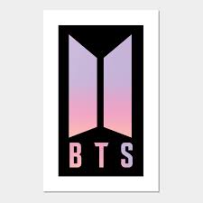 Shortly after the reveal, bts wrote on their. Bts Logo Coloured Min Suga Posters And Art Prints Teepublic