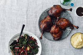 braised duck legs with polenta and