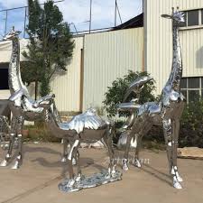 Metal Giraffe Garden Sculpture Large