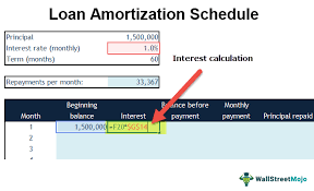 loan amortization schedule step by