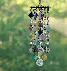 Stained Glass Colored Glass Wind Chimes