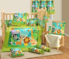 Cotton Multicolor Baby Cot Bed Set For