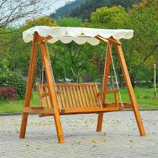 Outsunny Swing Chair 2 Person Cream