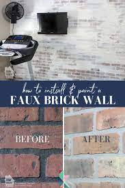 how to paint a faux brick wall easy diy