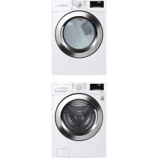 Stackable washers and dryers, as the name suggests, are designed so that you can safely stack the two units vertically and maximize floor space. Lg Wm3700hwa Washer Dlex3700w Electric Dryer W Stacking Kit